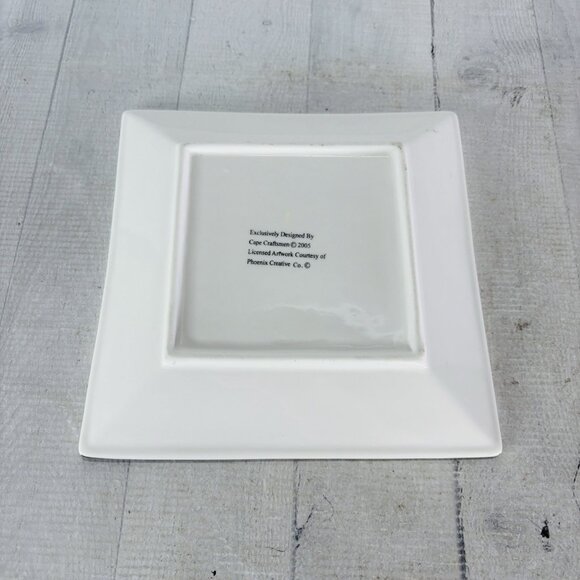 2005 Cape Craftsmen CCM1 Various Wine Labels Ceramic Square 8" Plates Set of 4 - Picture 3 of 16